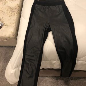 Leather leggings from topshop